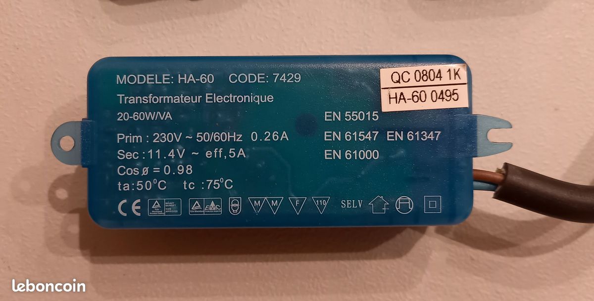Transformateurs électroniques 12V + lampes Halogènes 12v 50w (image 4)