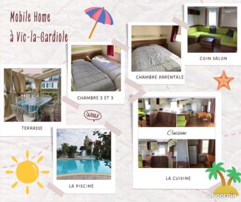Mobile home 3 chambres vic la gardiole (image 3)