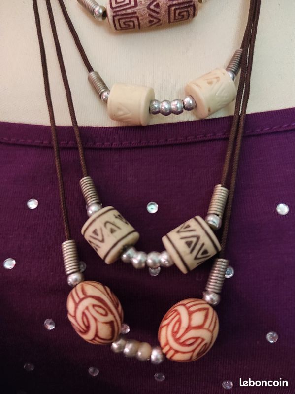 Collier 4 rangs motifs ethniques (image 2)