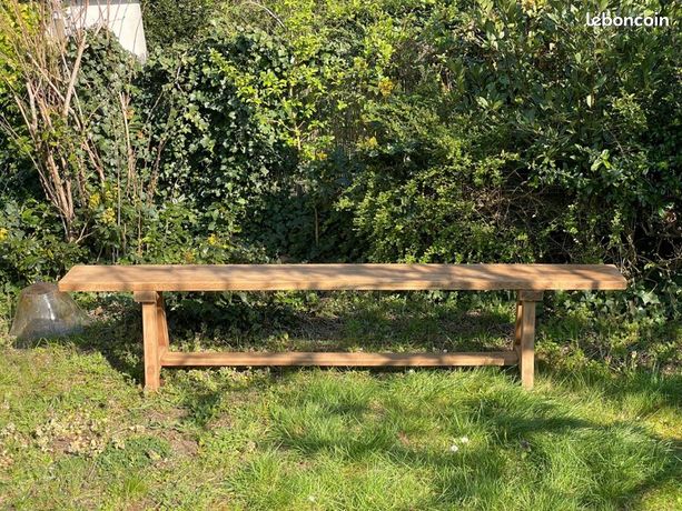 Banc de jardin 120x60x88 cm en acacia huilé - INES | Maison et Styles