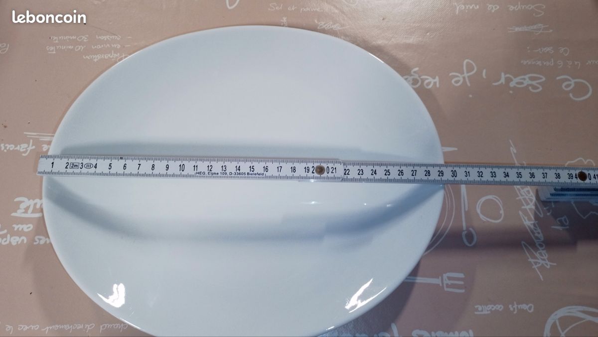 Lot 6 assiettes à steack porcelaine blanche (image 6)