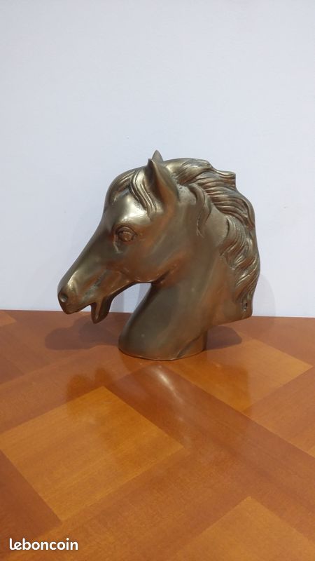 Lot De 4 Têtes De Cheval Longues En Laiton - Manches Faits Main, Style Victorien