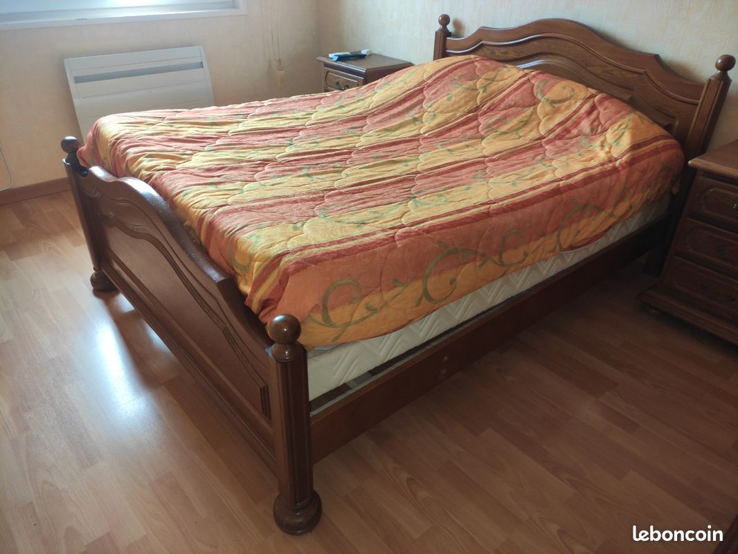 Ensemble chambre (lit + table chevet + armoire) (image 2)