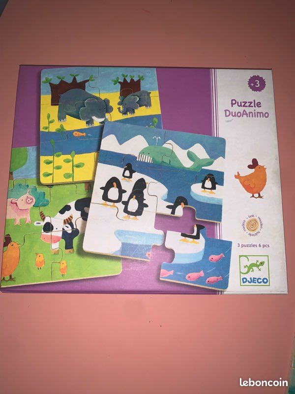 Puzzles Animaux DJECO 3puzzles de 6 pièces (image 1)