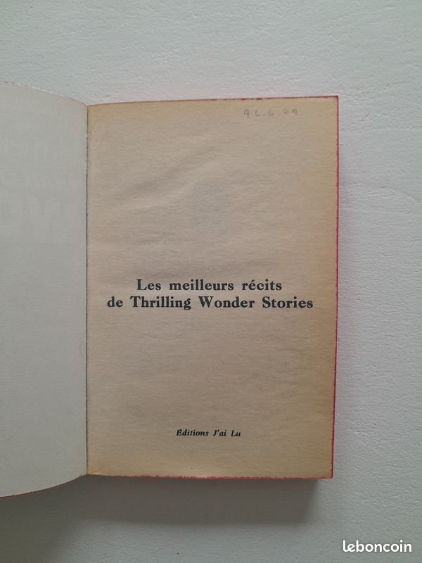 Jacques Sadoul présente, Thrilling Storie (image 3)