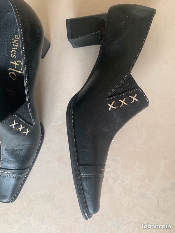 Chaussures noires neuves talon 5cm T36 (image 4)