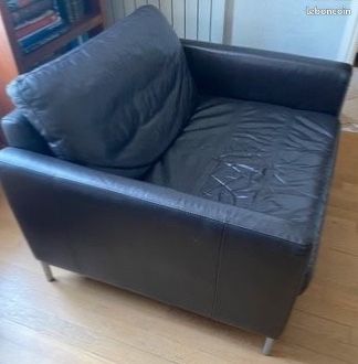 Lot de 2 Fauteuils en cuir (image 1)