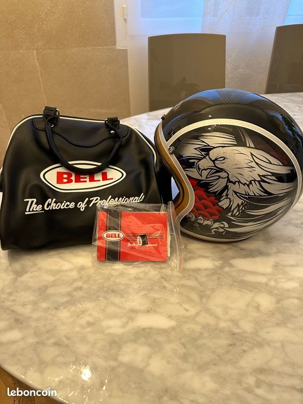bell 3/4 helmet with face shield Bell Custom 500 Helmet Vintage White / Medium