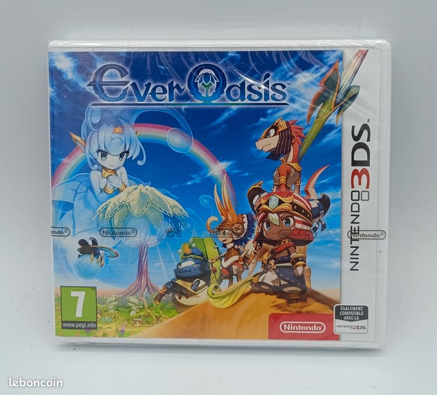 Jeu Ever Oasis Pour Nintendo 3DS - Version Européenne Avec Boîte Et Manuel - Comme Neuf