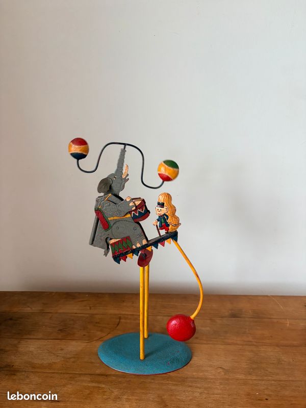 Jouet Balancier Donald – Rare Soyeux D'estaminet – Métal – Vintage