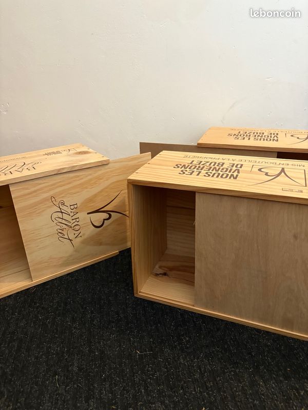 Boites en bois avec couvercle coulissant neuf (image 5)
