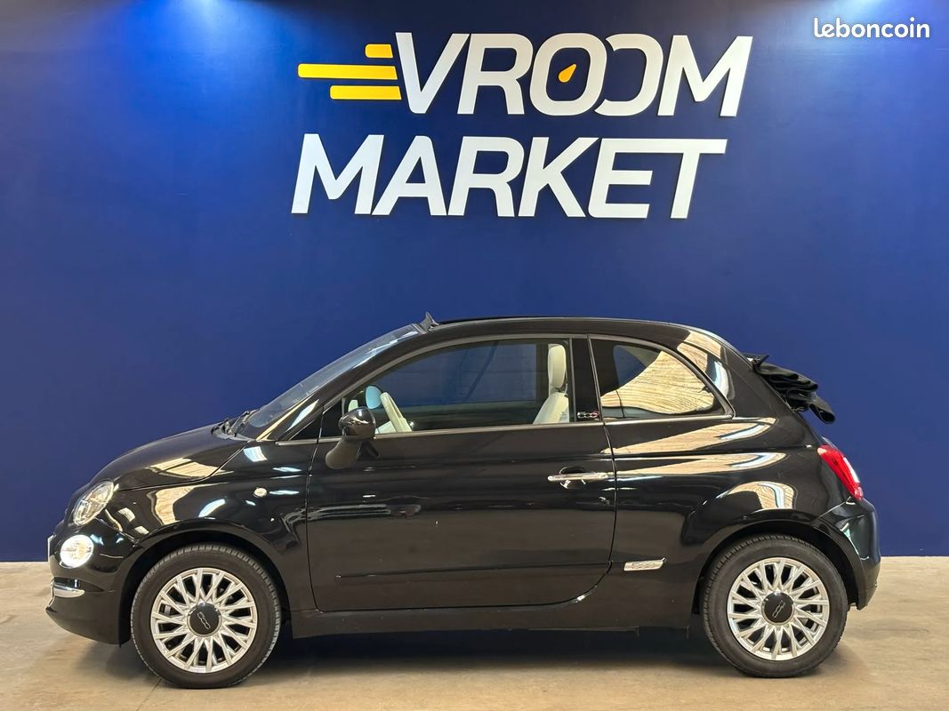 FIAT 500 1.2 69ch 69 LOUNGE - 2019 - 38 000 km - CarPlay - Cabriolet (image 6)
