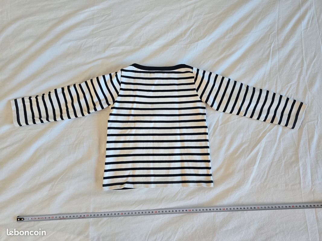 Petit Bateau Marinière Fille Manches Longues En Coton - Classique Et Confortable