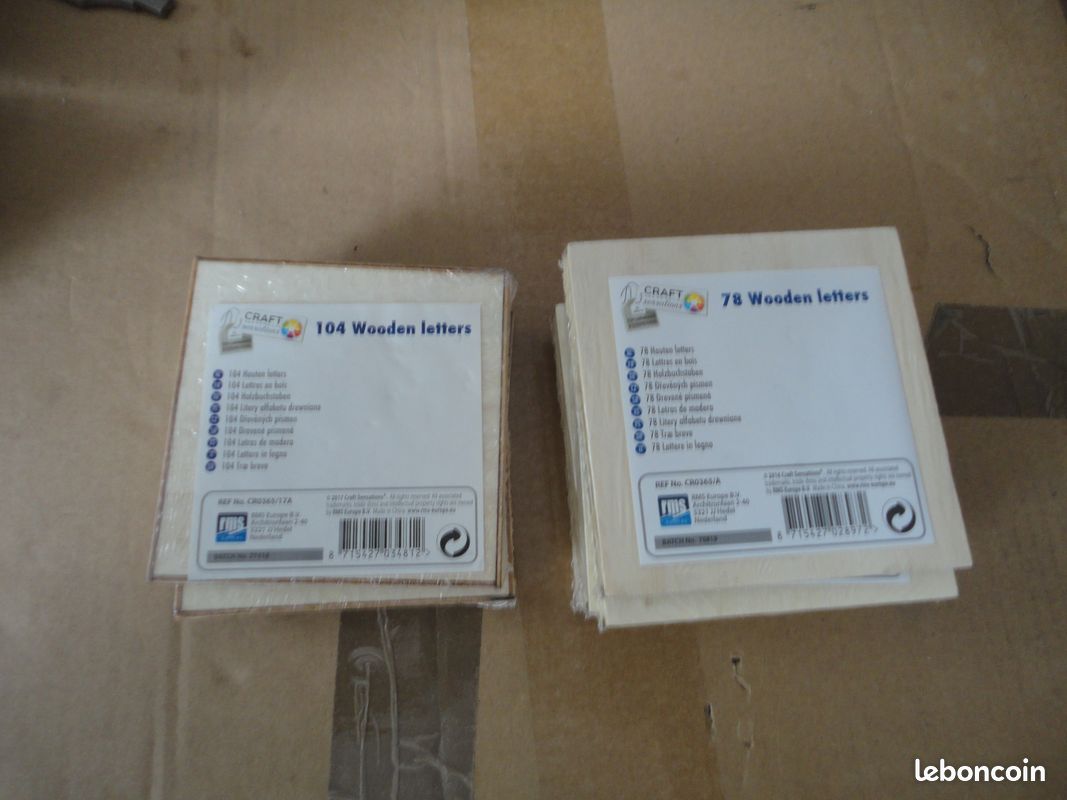 LOT de 2756 lettres alphabets en bois NEUVES (image 4)