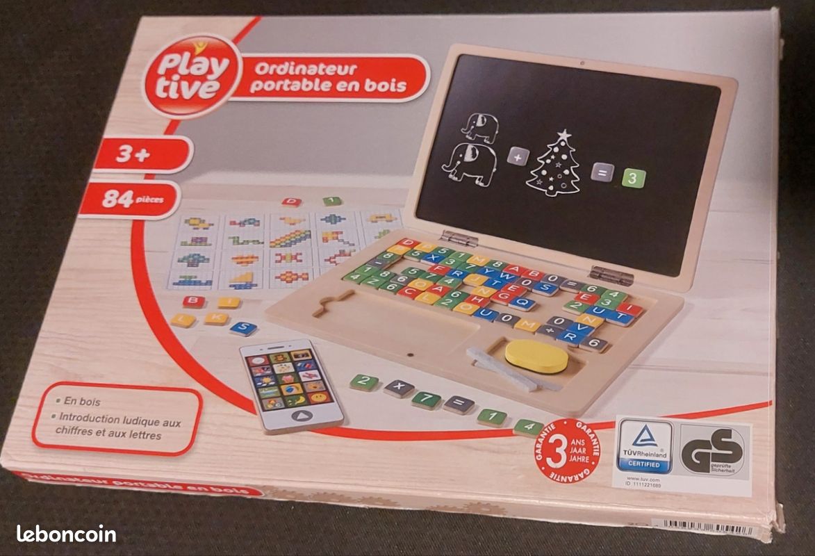 Ordinateur portable en bois dès 3 ans (image 1)