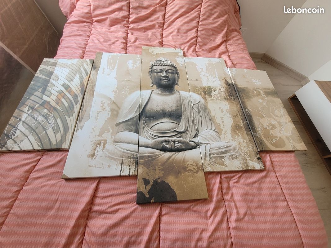 Tableau triptyque Bouddha (image 1)