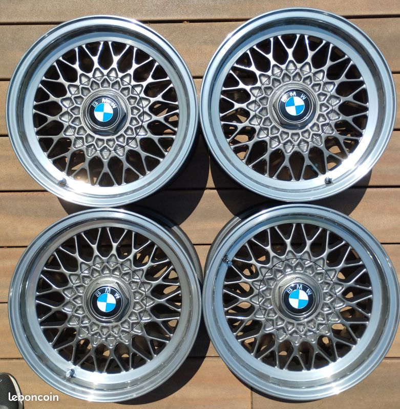 ♦️4 Magnifiques jantes BMW OEM E3 E9 E12 E23 E24 E28 E36 E34 E32 633 635 CSI M3 E30 BBS 5x120♦️ (image 1)