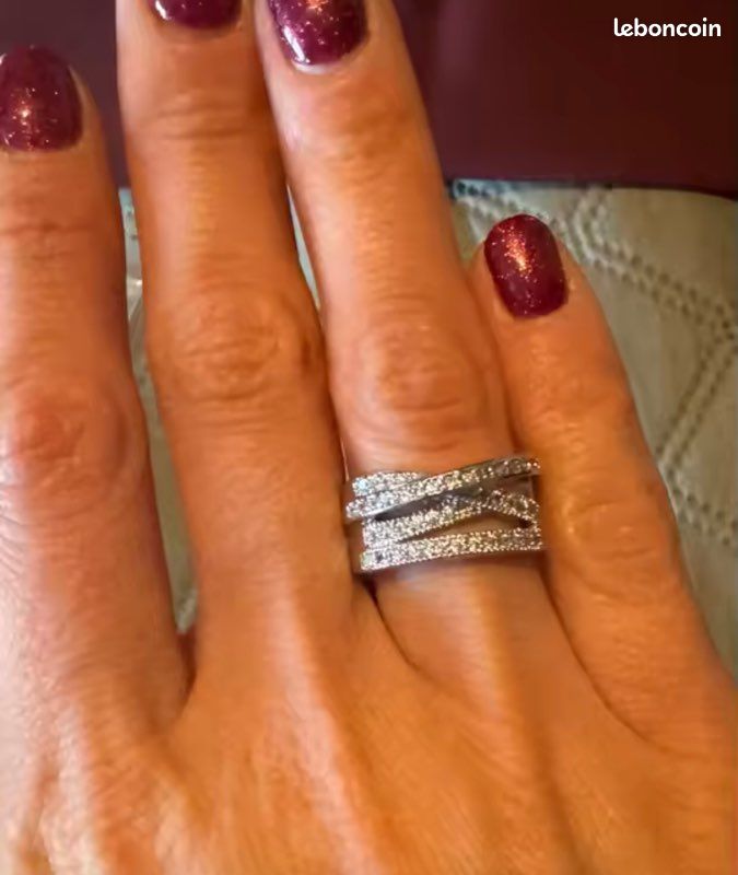 Bague géométrique argent (image 10)