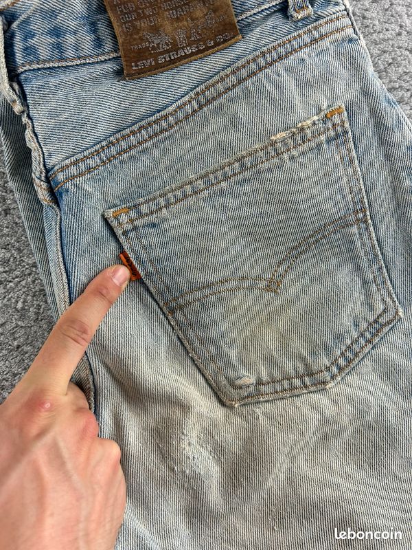 Jean Levi's made in Belgique Bleu Coupe Droite pour homme W33 FR42/44 L32 #LEV.2226 (image 2)