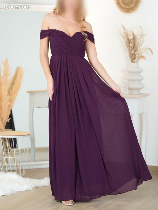 Robes Longues Mariage Robe Aubergine Soiree Robe Longue Neuve