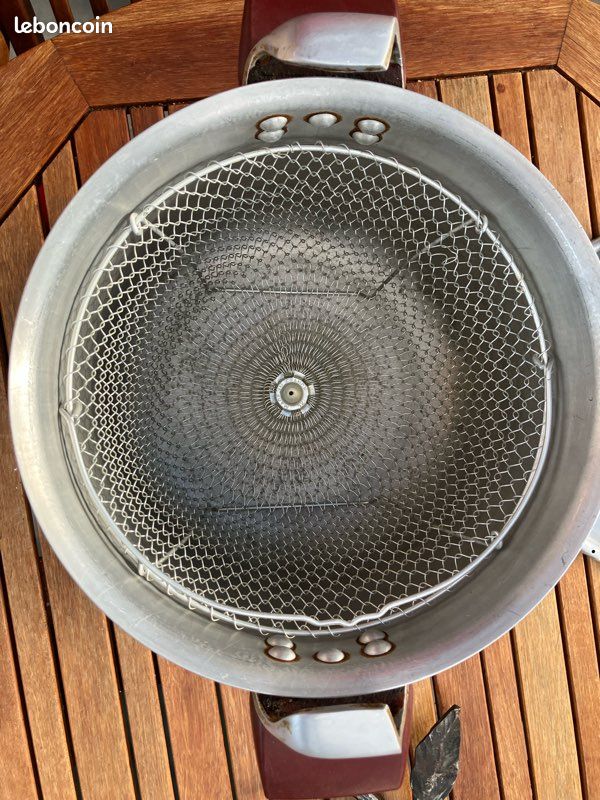 ANCIENNE COCOTTE MINUTE SEB EN ALUMINIUM DE 5L avec panier et soupape