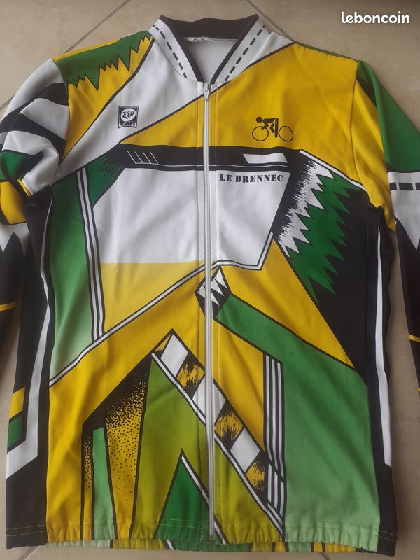 Maillot Cycliste Vintage Noret – CSLG Issy Plessis Gendarmerie, Années 90, Taille 8/XXL
