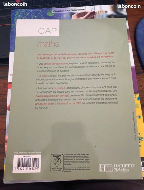 Cahier de mathématiques pour CAP ÉDITION 2005 (image 2)