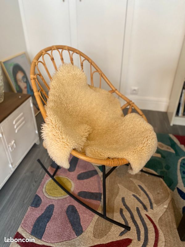 Rocking Chair adulte – Fauteuil en rotin à bascule (image 2)