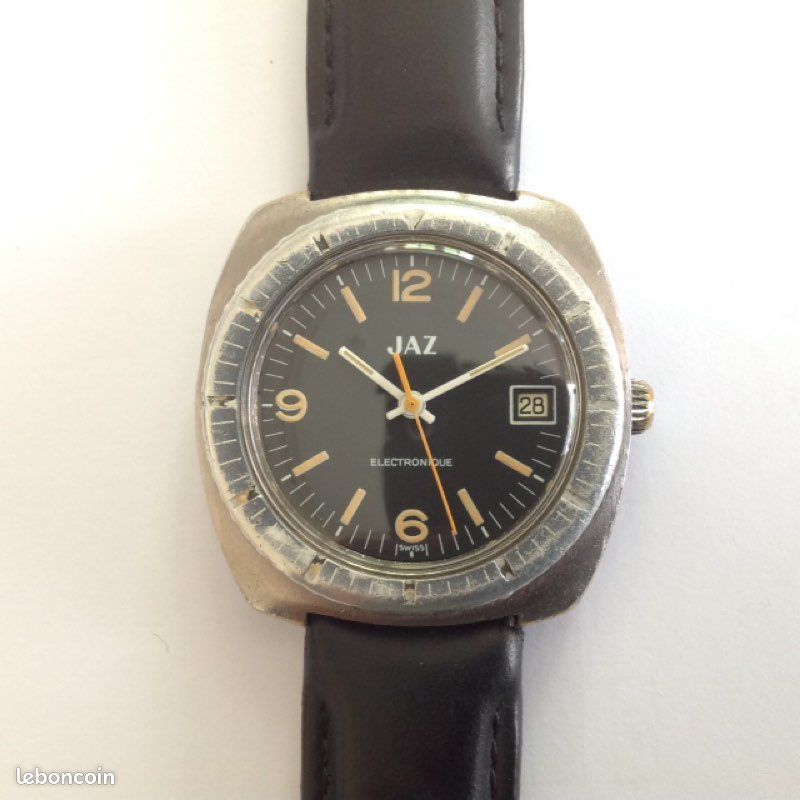 Montre JAZ Des Années 70 Mécanique - Boîtier Plaqué Or, Vendue Pour Pièces/réparation