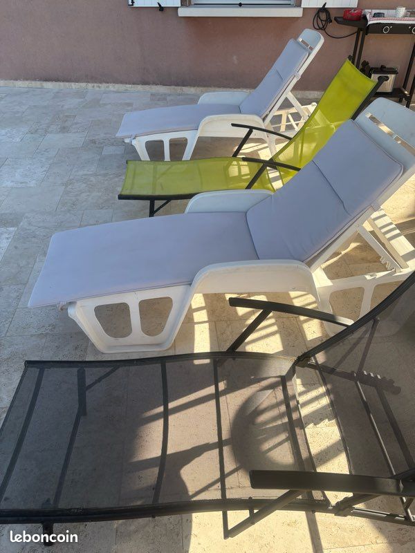 Vends 4 chaises longues terrasse (image 2)