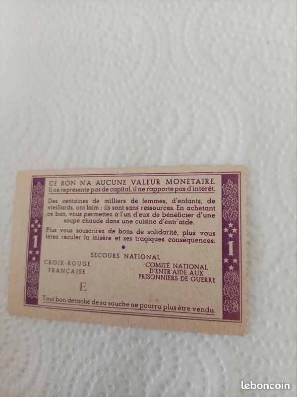 Billet français ww2 (image 2)