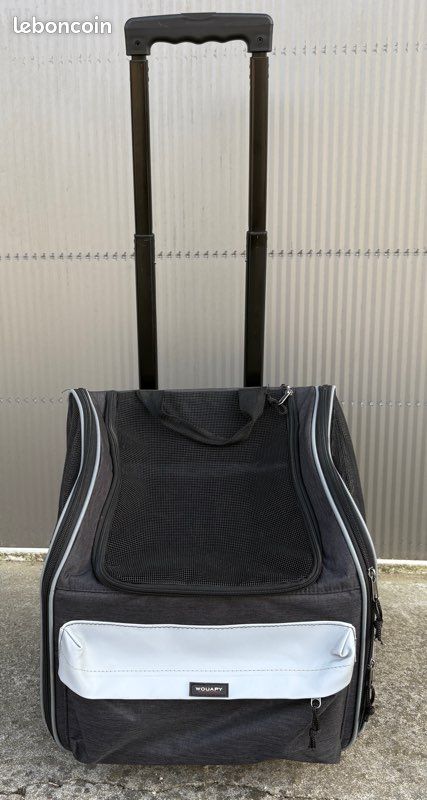Cage de transport chat ou chien sur roulettes (image 1)
