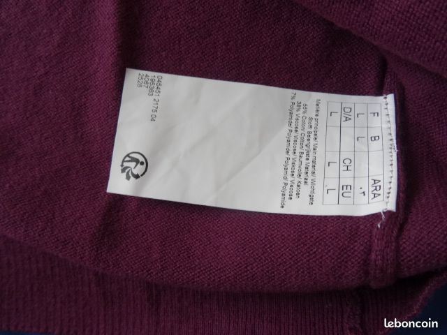 Pull Phildar bordeaux (image 4)