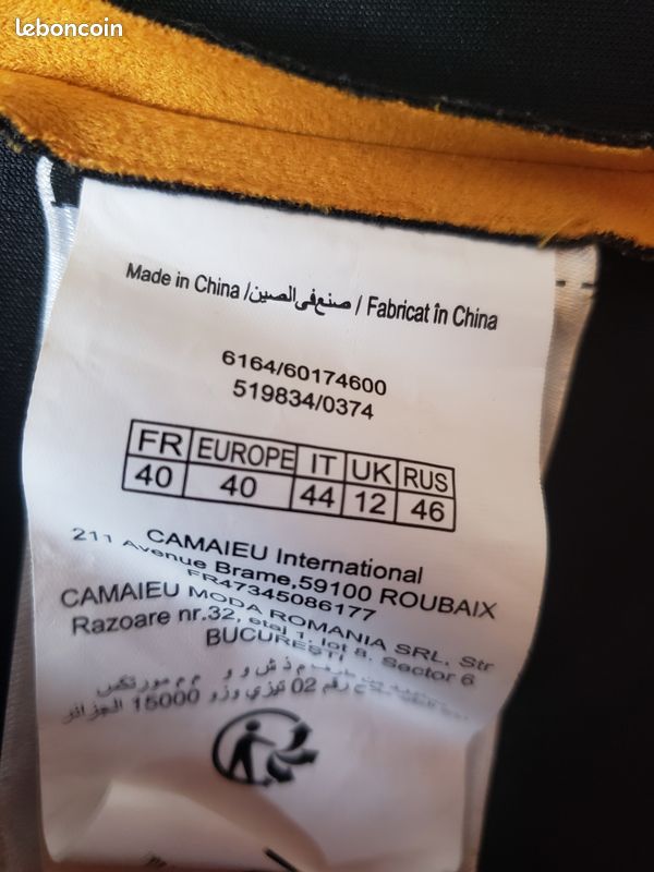 Veste courte femme neuve taille 40 marque Camaïeu (image 5)