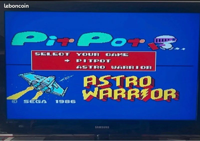 ASTRO WARRIOR / PIT POT MASTER SYSTEM SANS NOTICE