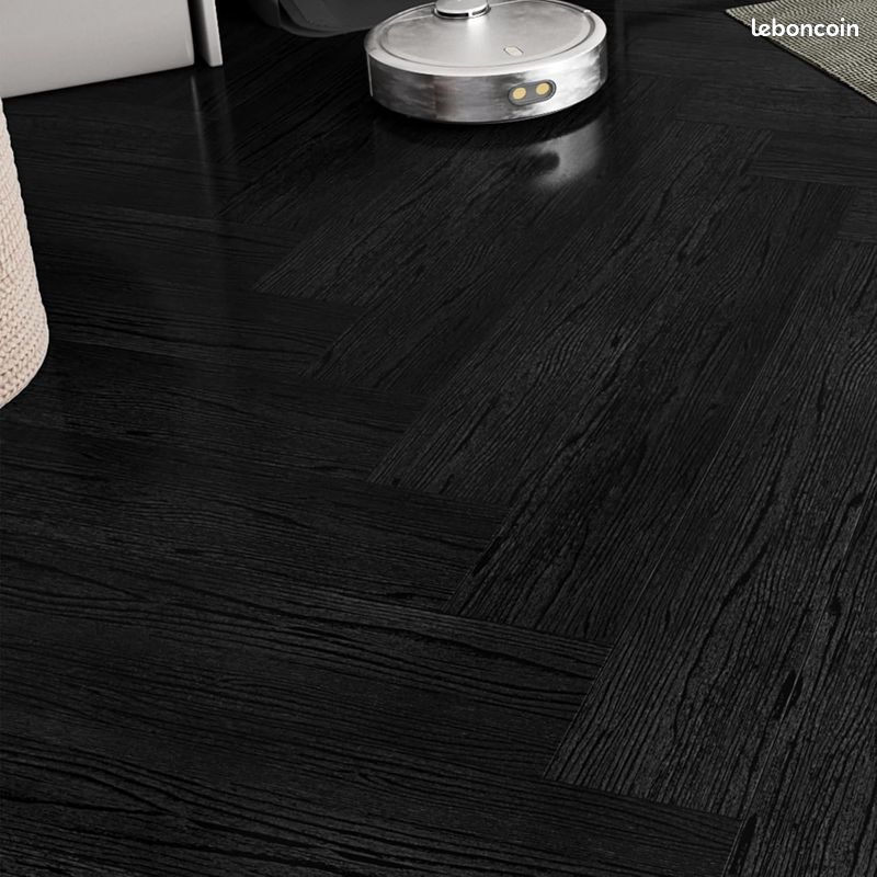 FunStick 15 Dalles PVC Adhésives 90x15cm Effet Bois Gris - Revêtement Sol Et Mur Imperméable Pour Maison