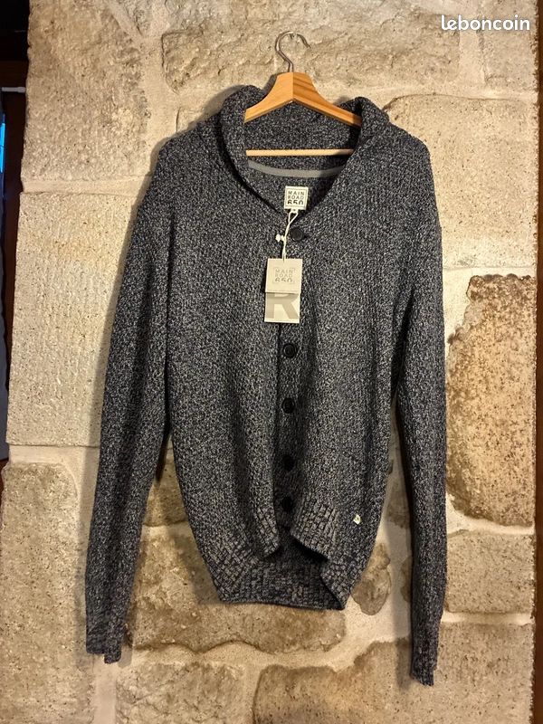 Gilet gris texturé Maison Scotch – M (image 1)