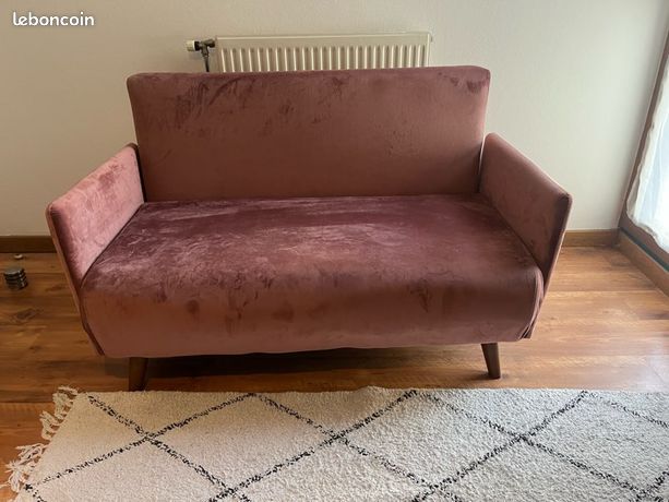 Canapé convertible 2 places velours maison du monde