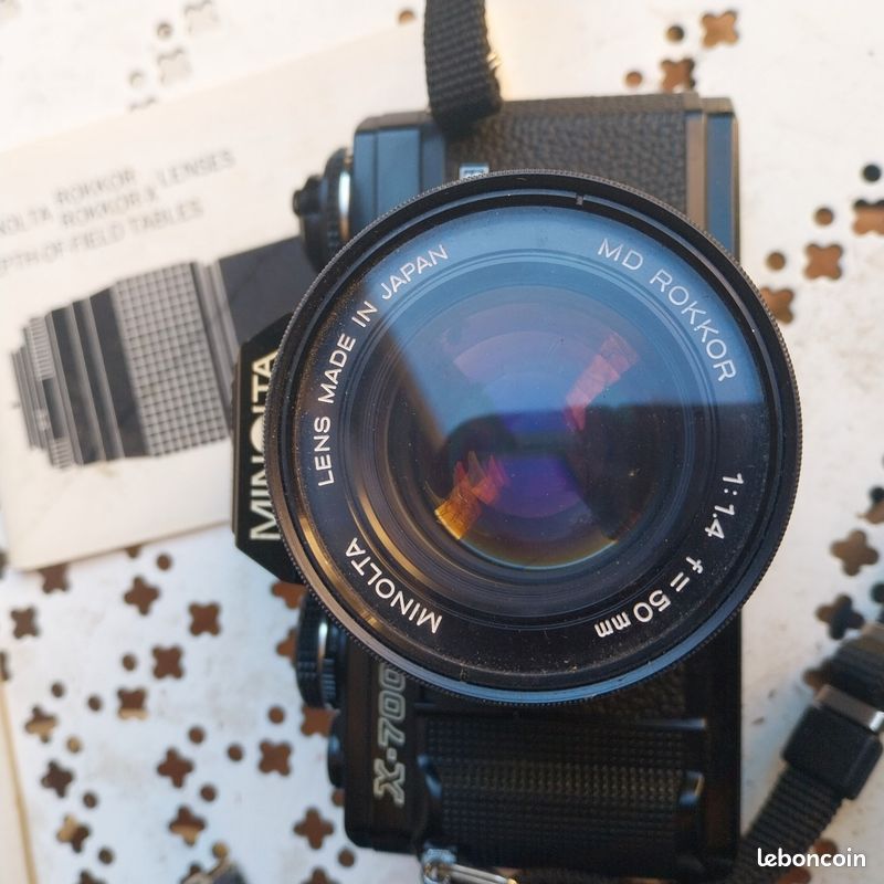 Appareil photo argentique Minolta X-700 & 50 mm f1.4 MC Rokkor-PG Noir Reconditionné - Appareil photo argentique - Achat & prix