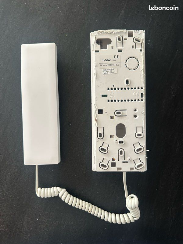 Combiné interphone Golmar T-562 V03 - portier audio 2 fils testé (image 5)