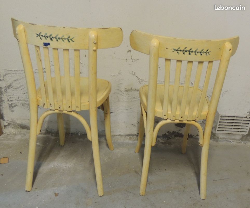 2 chaises en bois peint a renover (image 4)