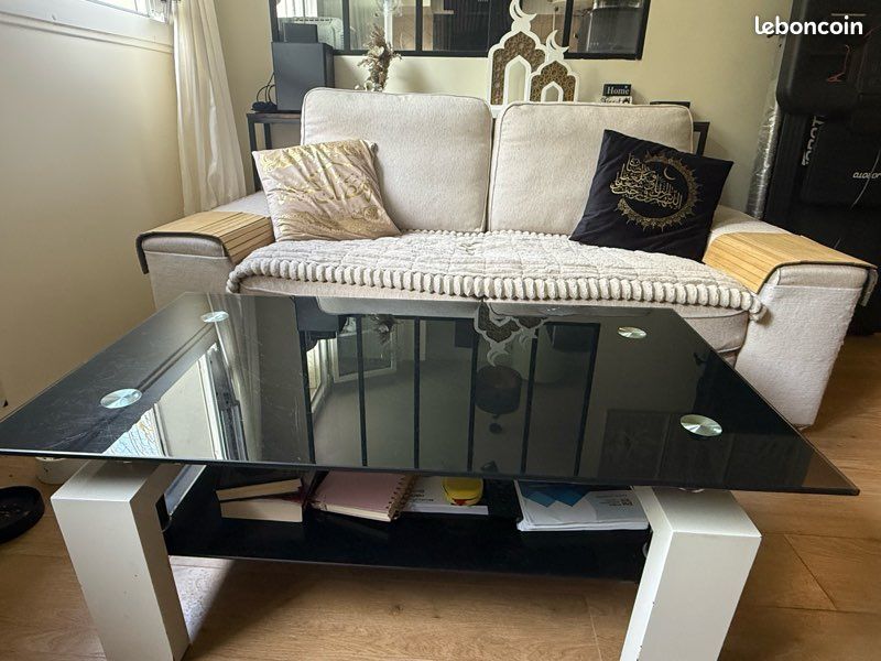 Table basse en verre (image 1)