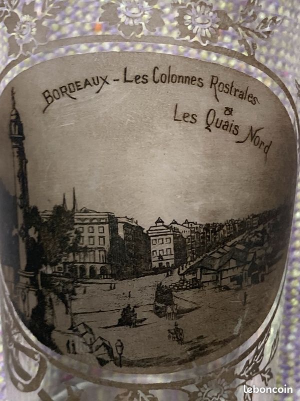 Verre ancien à eau image de Bordeaux Colonnes Rostrales Quais nord, très rare (image 14)