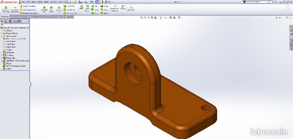 Conception CAO SolidWorks + DXF fabrication (laser, pliage, CNC ...