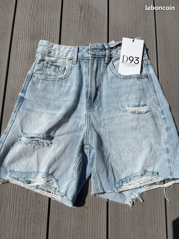 Short en jean D93 Stradivarius Vêtements