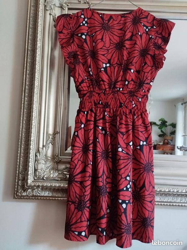 Shein France Robe Shein Rouge A Fleur Robe Légère Rouge à Motif