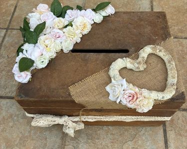 Boîte à cartes de mariage en bois avec serrure, style vintage, artisanat impressionnant, durable, facile à installer, idéale pour les mariages rustiques, idéale pour les fêtes d'anniversaire