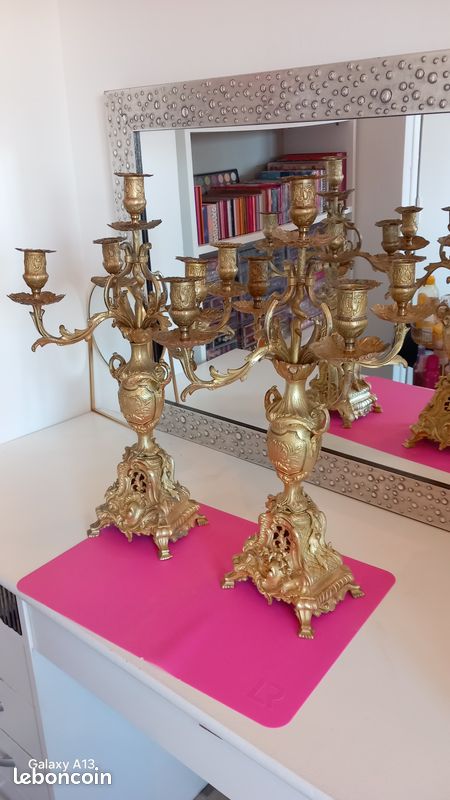 Chandelier bronze très ancien (image 3)