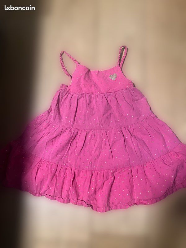 Orchestra combirobe sans manche à volants fuschia motif poissons bébé 3
