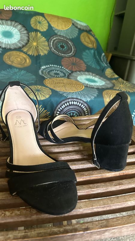 Sandales à Talons Noir - Chic et Confortables - Taille 39 (image 3)